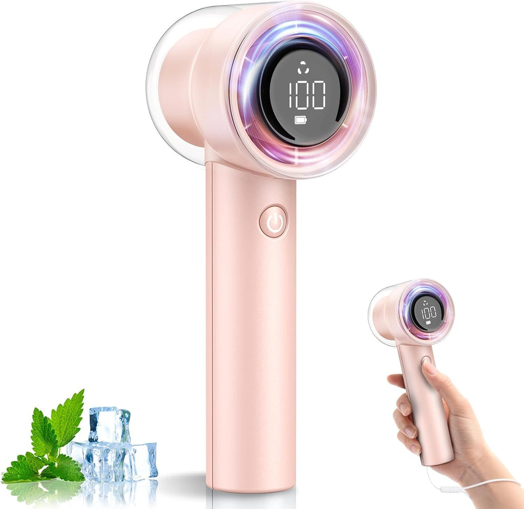 1-100 Speed Portable Handheld Turbo Fan, 15000RPM  Ultra High-speed,Personal Hand Held Travel Fans,5000mAh Battery Rechargeable Mini Fans,Digital Display,Small Pocket Fan for Summer Essential Gift