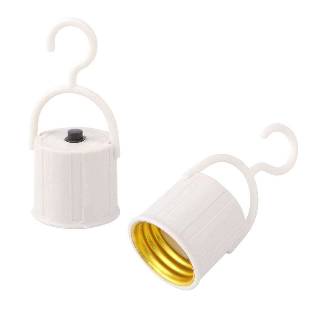 10 Pcs LED Light Bulb Holder E27 Screw in Light Socket Light Holder Portable Lamp Holde rwith Hook