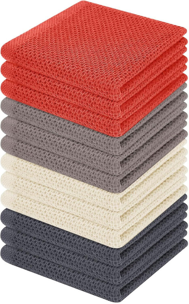 100% Cotton Waffle Weave Kitchen Dish Cloths