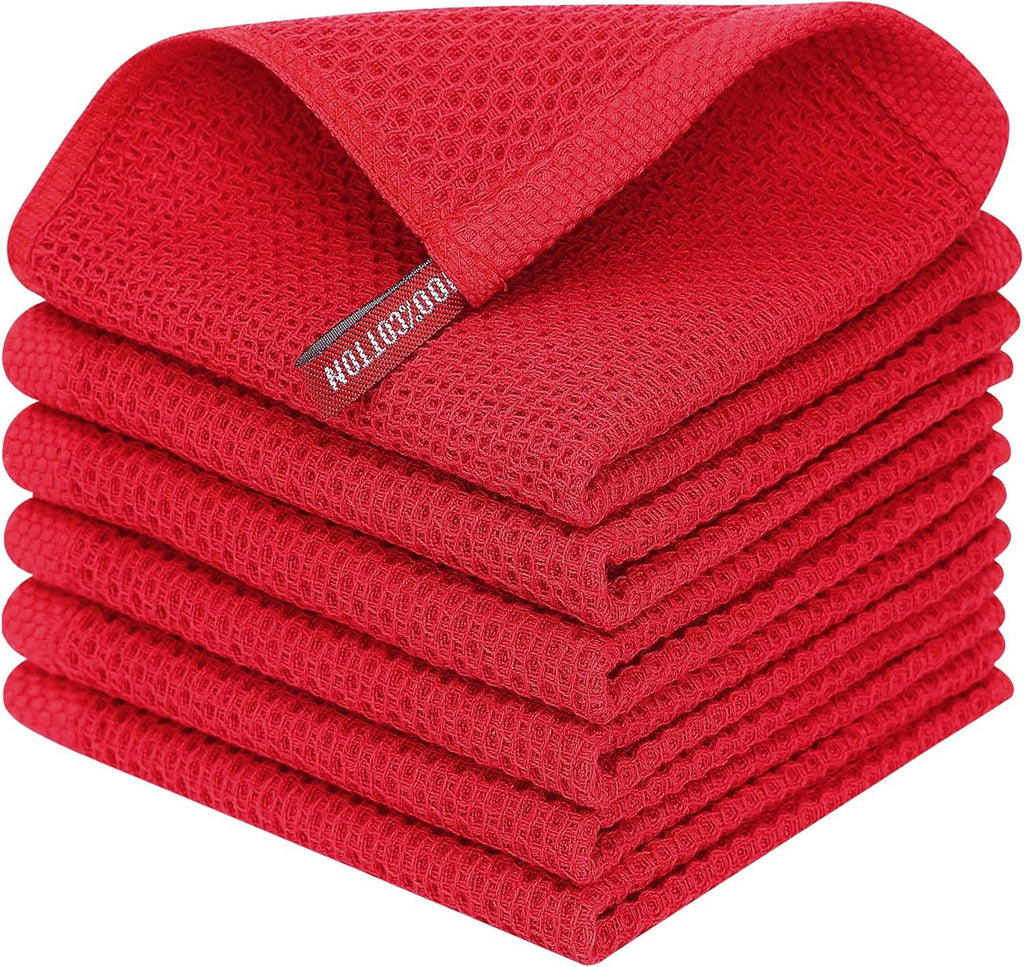 100% Cotton Waffle Weave Kitchen Dish Towels