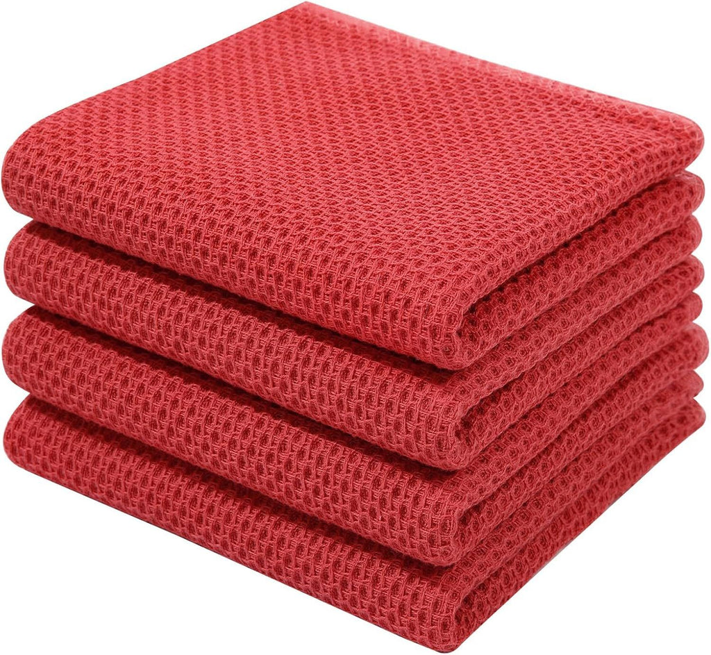 100% Cotton Waffle Weave Kitchen Dish Towels