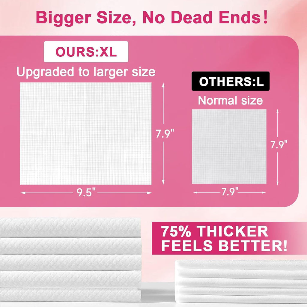 100 Count (2 Packs) Disposable Face Towels, Ultra Thick Face Towelettes Disposable, Clean Facial Towels for Makeup Remover, Skincare, USDA Certified 100% Biobased