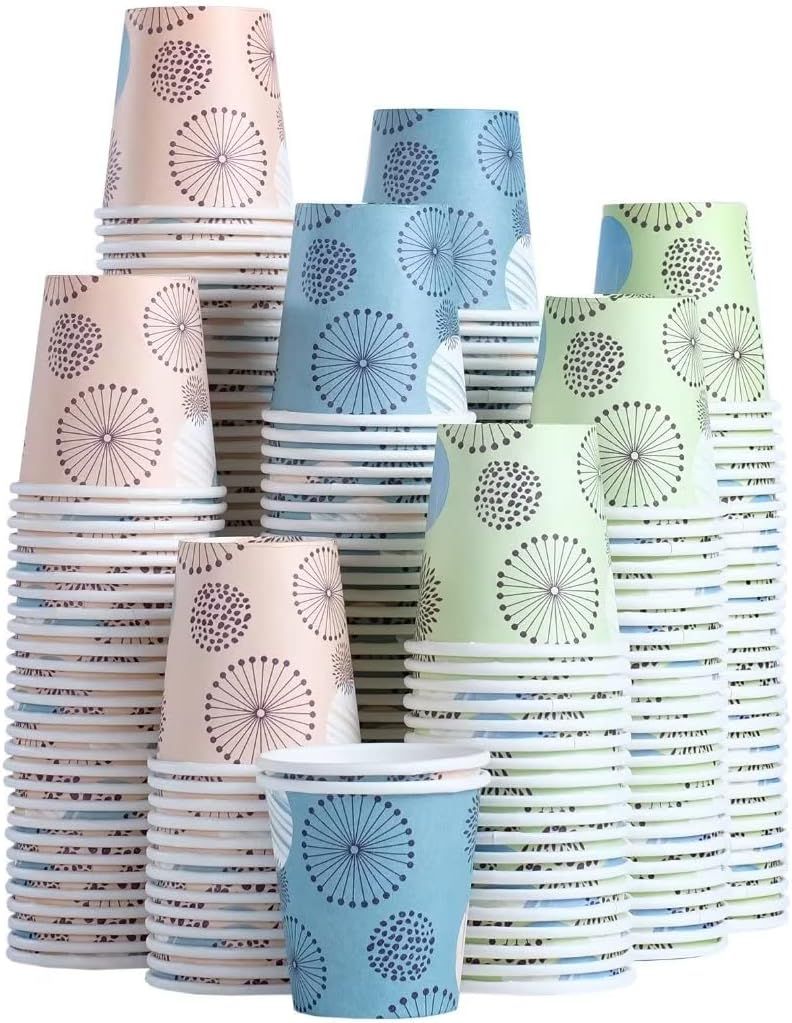 100 Pack 3 oz Paper Cups White, Small Mouthwash Cups 3 OZ, Mini Disposable Bathroom Cups, Paper Cups 3 Ounce for Bathroom, Supermarket, Birthday Party, Travel, Events, Picnic, BBQ
100 Pack 3 oz Paper
