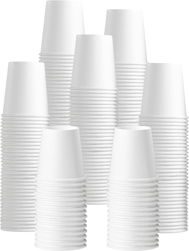 100 Pack 5 oz Paper Cups, Disposable Bathroom Cups, Small Mouthwash Cups, Mini Paper Cups for Bathroom White 100Pack