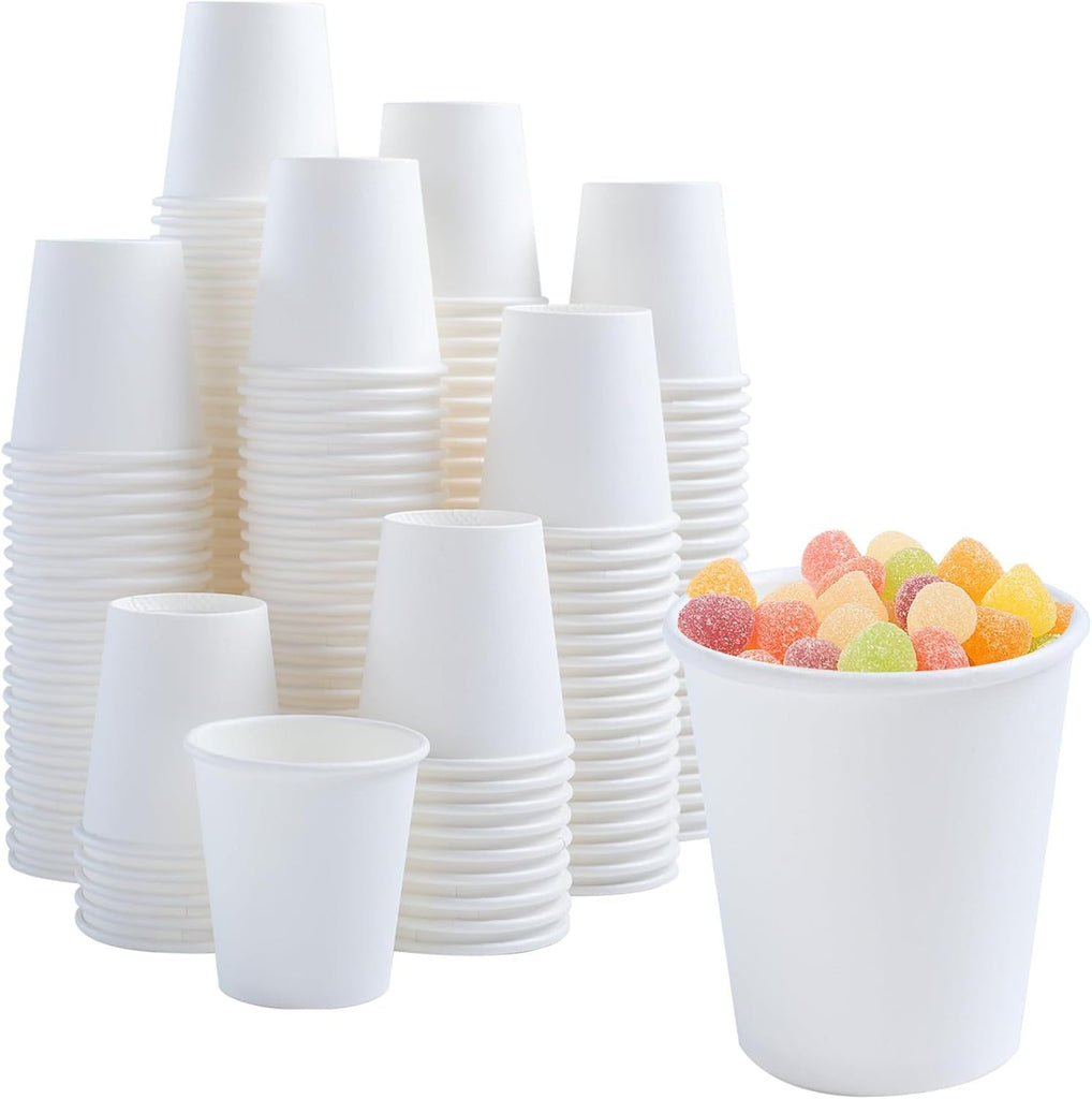 100 Pack 5 oz Paper Cups, Disposable Small Bathroom Cups 5oz, Mini Espresso Cups for Mouthwash, Travel, Party, Picnics, Home