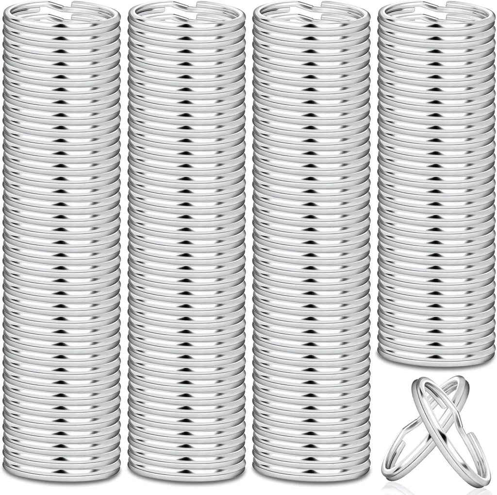 100 Pack Keyrings, Split Key Rings Bulk for Keychain and Crafts (1 Inch)