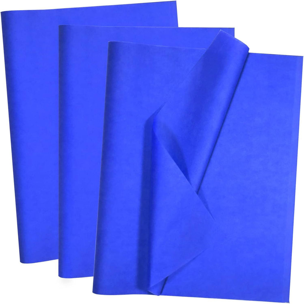 100 Sheets Blue Tissue Paper 14 x 20 Inches Blue Wrapping Paper Bulk for Weddings Birthday DIY Project Christmas