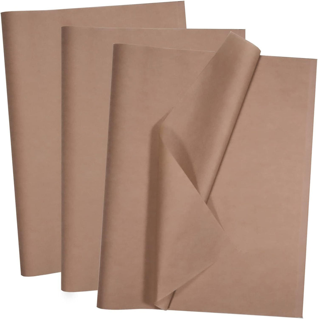 100 Sheets Brown Tissue Paper 14 x 20 Inches Brown Wrapping Paper Bulk for Weddings Birthday DIY Project Christmas