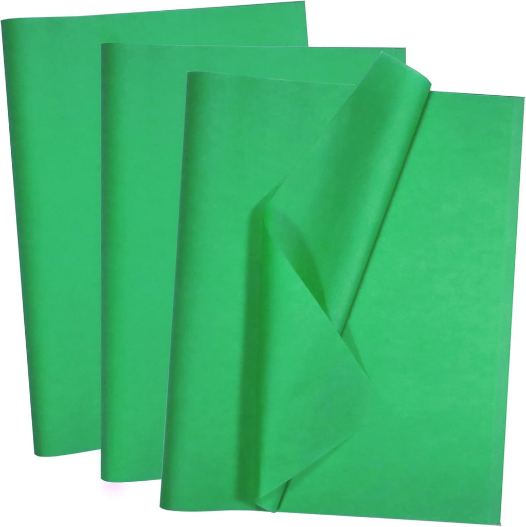 100 Sheets Green Tissue Paper 14 x 20 Inches Green Wrapping Paper Bulk for Weddings Birthday DIY Project Christmas