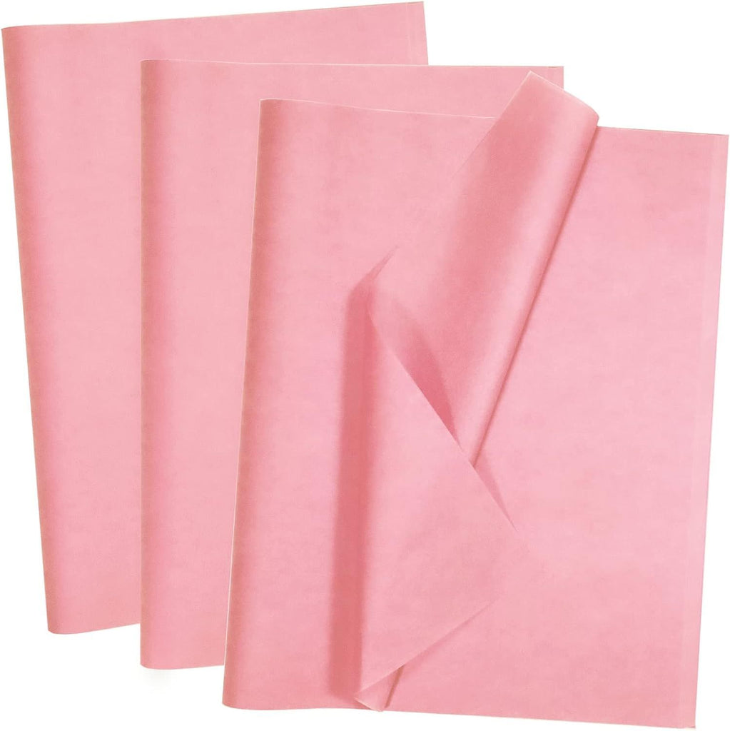 100 Sheets Pink Tissue Paper 14 x 20 Inches Pink Wrapping Paper Bulk for Weddings Birthday DIY Project Christmas