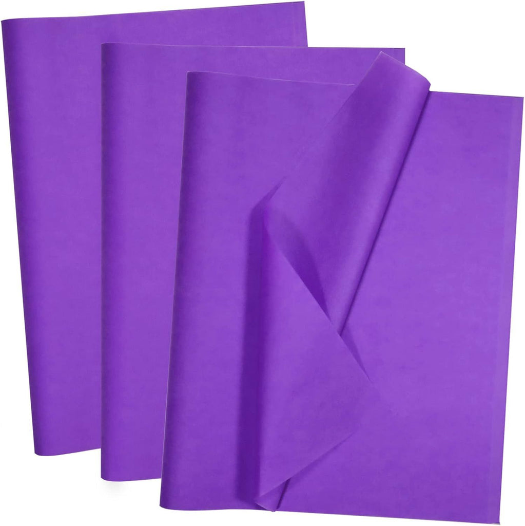100 Sheets Purple Tissue Paper Artdly 14 x 20 Inches Purple Tissue Paper Bulk for Weddings Birthday DIY Project Wrapping Crafts Decor