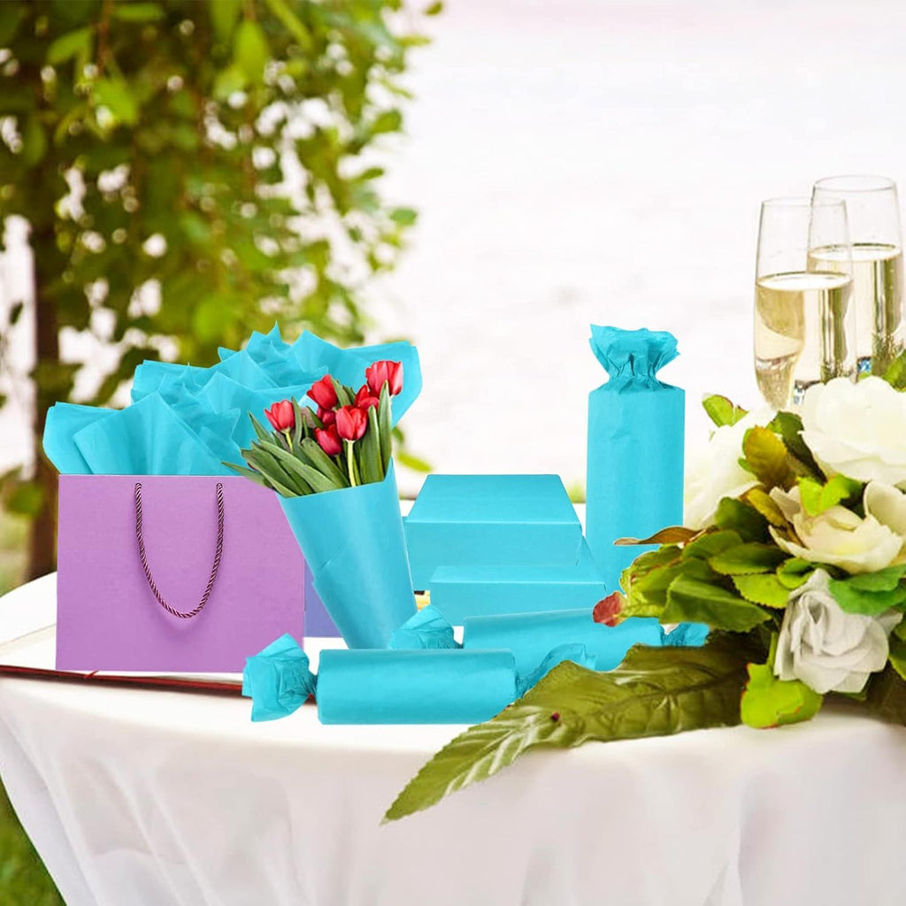 100 Sheets Turquoise Tissue Paper 14 x 20 Inches Turquoise Wrapping Paper Bulk for Weddings Birthday DIY Project Festival Wrapping Crafts Decor100 Sheets Turquoise Tissue Paper Artdly 14 x 20
