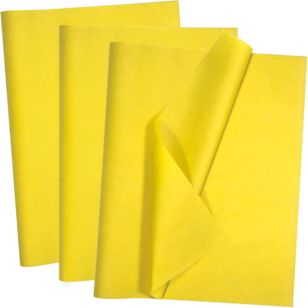 100 Sheets Yellow Tissue Paper Artdly 14 x 20 Inches Yellow Wrapping Paper Bulk for Weddings Birthday DIY Project Christmas