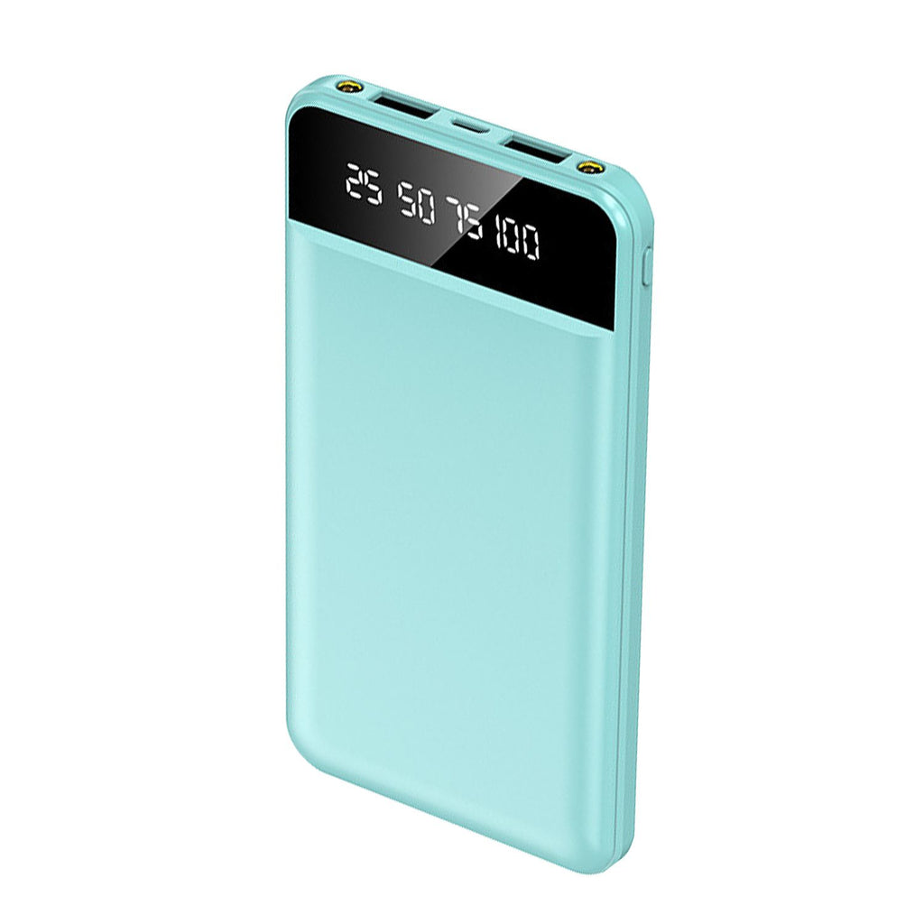10000mAh Power Bank Portable Ultra Slim Charger External Battery Pack with 2 USB Output Ports Charging Cable LED Flashlight Compatible with IOSPhone 15 And More