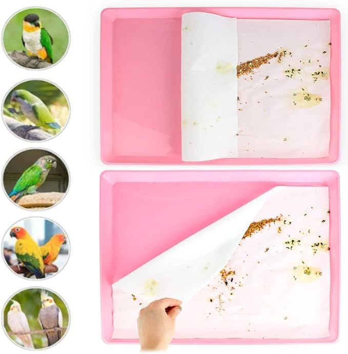 100PCS Bird Cage Liner Papers Disposable Cage Paper Liners