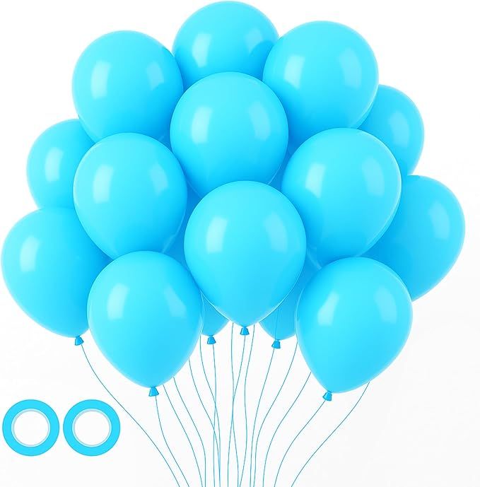 105pcs Blue Balloons 12inch Party Latex Balloons for Boys Girls Birthday Baby Shower Gender Reveal Wedding Sunflower Party Decorations