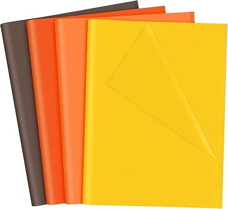 108 Sheets Autumn Gift Wrap Paper Orange Brown Yellow Tissue Paper Fall Tissue Bulk for Thanksgiving Day Birthday Holiday Presents Packaging and Fall Theme Party Decoration
