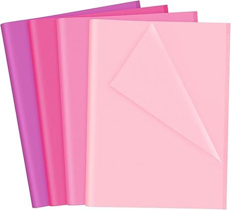 108Sheets Pink Gift Tissue Paper Valentine's Day Tissue Paper Wrap Tissue for Packaging Presents Crafts Bouquets and Art Craft DIY Floral Birthday Party Festiva