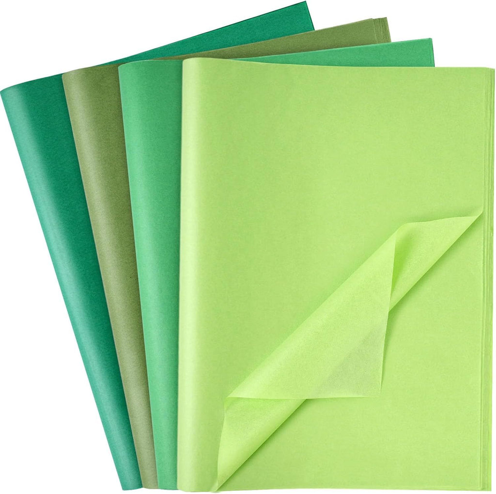 112 Sheets Green Tissue Paper, 20x14 Inch Gift Wrapping Tissue Paper Bulk for Gift Bags Christmas DIY Crafts Art Project