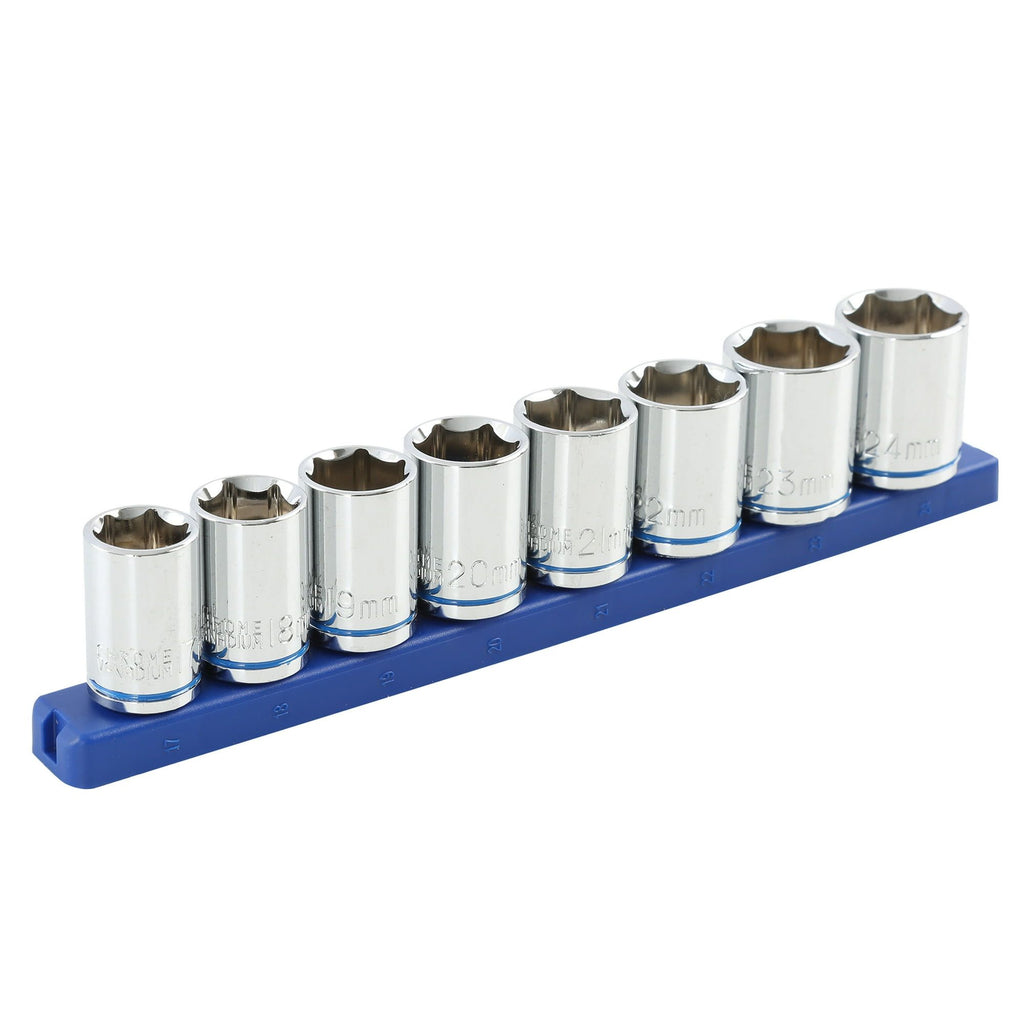 1/2 inch Drive Metric Socket Set Chrome Vanadium Steel