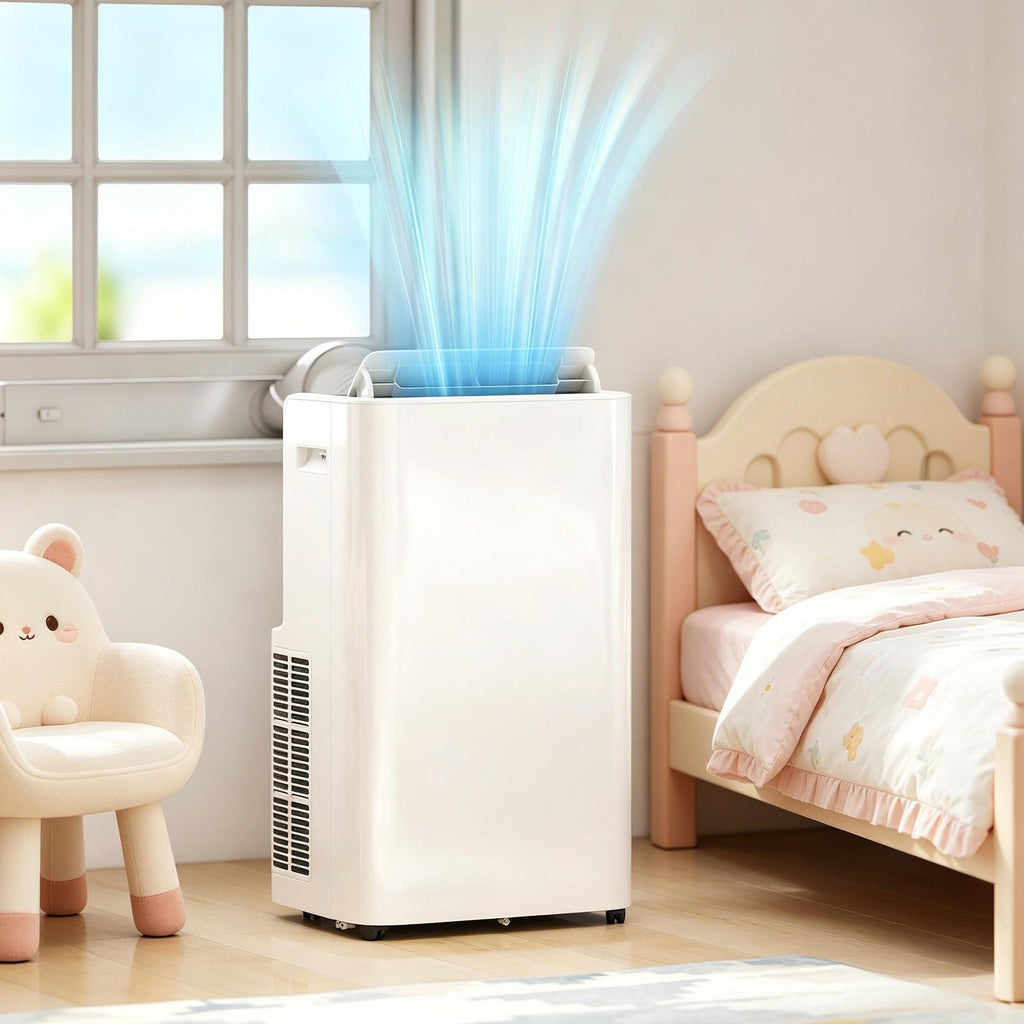 12000 BTU Portable Air Conditioner for Room up to 550 Sq.ft. with Remote Control Free Standing AC Unit with Built-in Cool Dehumidifier And Fan Modes 24 Hour Timer Window Installation Kit