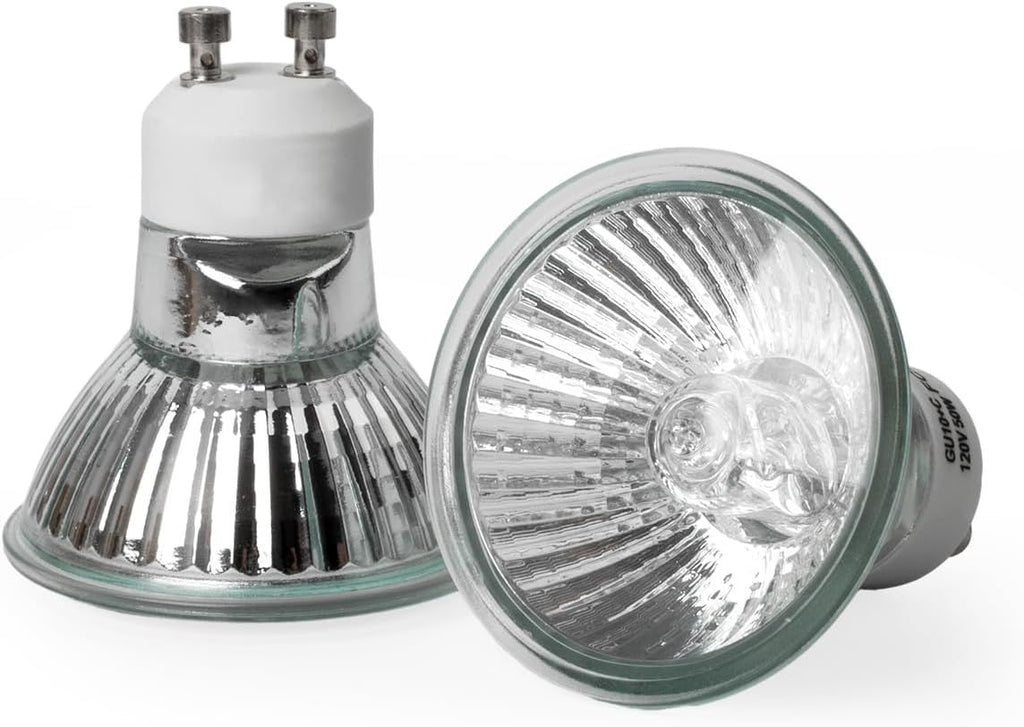 120v 50W GU10 Bulb for Candle Warmer Lamp, 2pcs gu10+c Dimmable 2800K Warm White Halogen Light Bulbs 2 pin, Wax Burner Light Bulb, Full Glass Cover Reflector Track & Recessed Light Bulbs