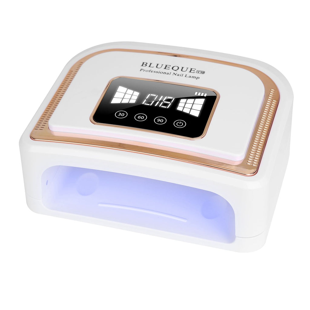 120W LED UV Nail Lamp with 3 Timer Setting Auto Sensor Rechargeable LED Gel Nail Dryer for Fingernail and Toenail Fast Polish Curing for Salon Home Professional Beginner