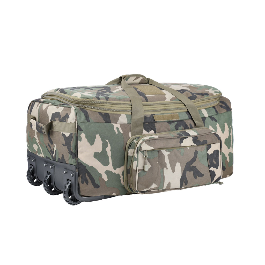 124L Tactical Wheeled Deployment Bag, Large Military Rolling Duffel Bag with Smooth Wheels, Reinforced Handles and Heavy-Duty Gear Storage for Travel, Camping and Outdoor Use