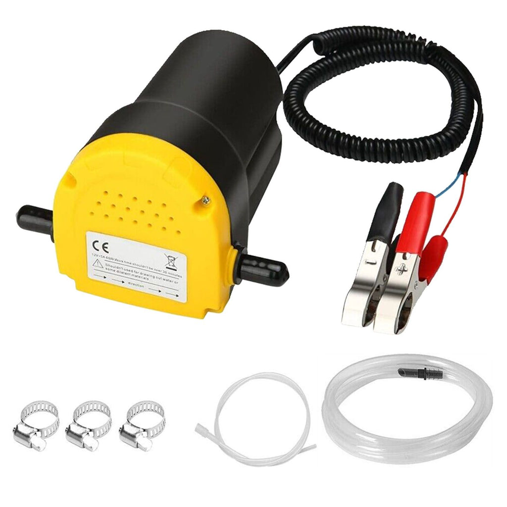 12V Oil Change Pump 60W Oil Diesel Fluid Extractor Electric Suction Transfer Extractor Oil Quick Changer for Boat, Tubes, Truck, RV, ATV