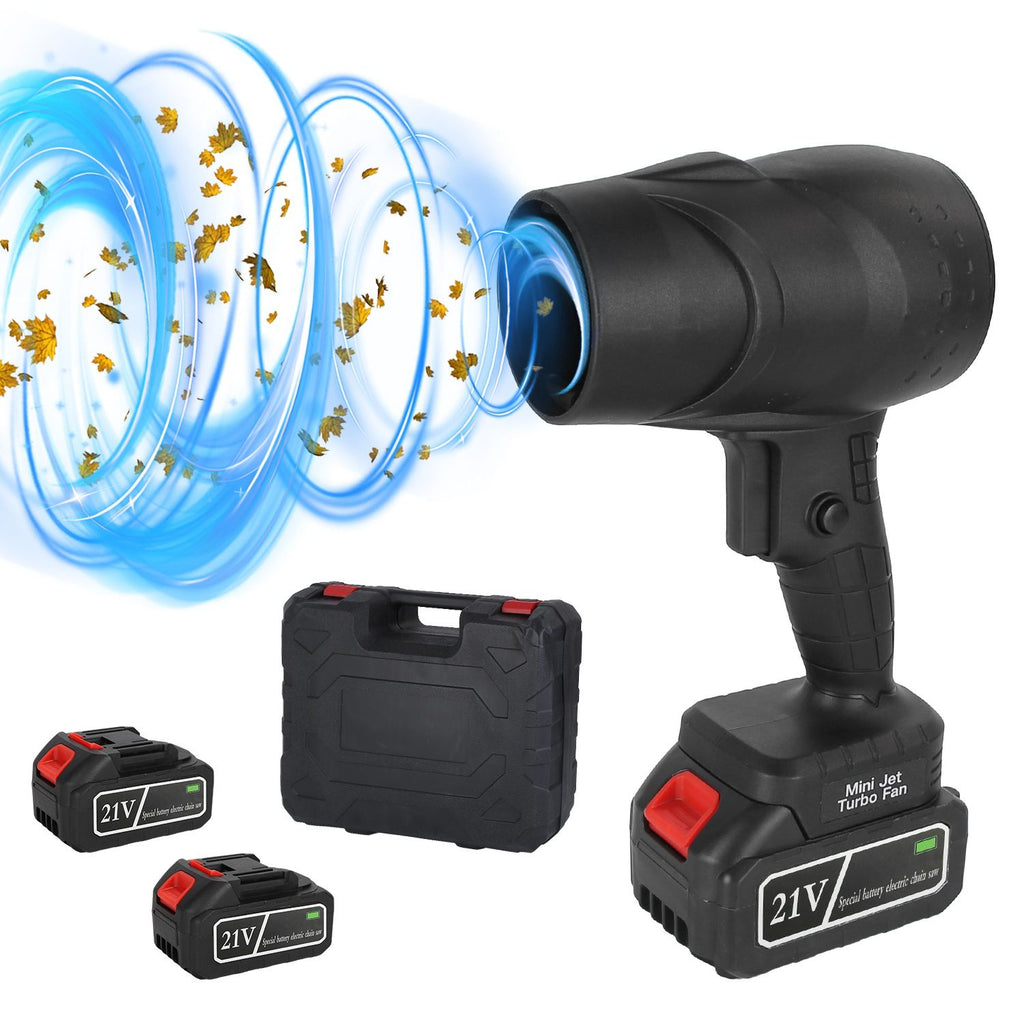 130000RPM Mini Cordless Leaf Blower Battery Operated Blower with 2x 3Ah Batteries for Leaf Snow Dust Water Blowing