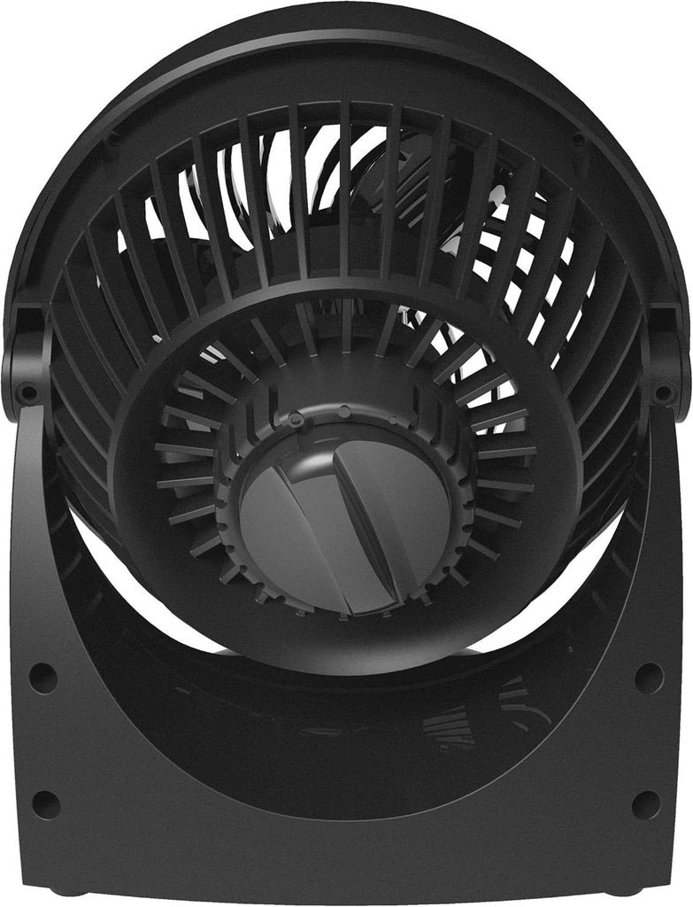 133 Small Room Air Circulator Fan, 2 Speeds, Adjustable Head, Table Fan for Desk, Nightstand, Black