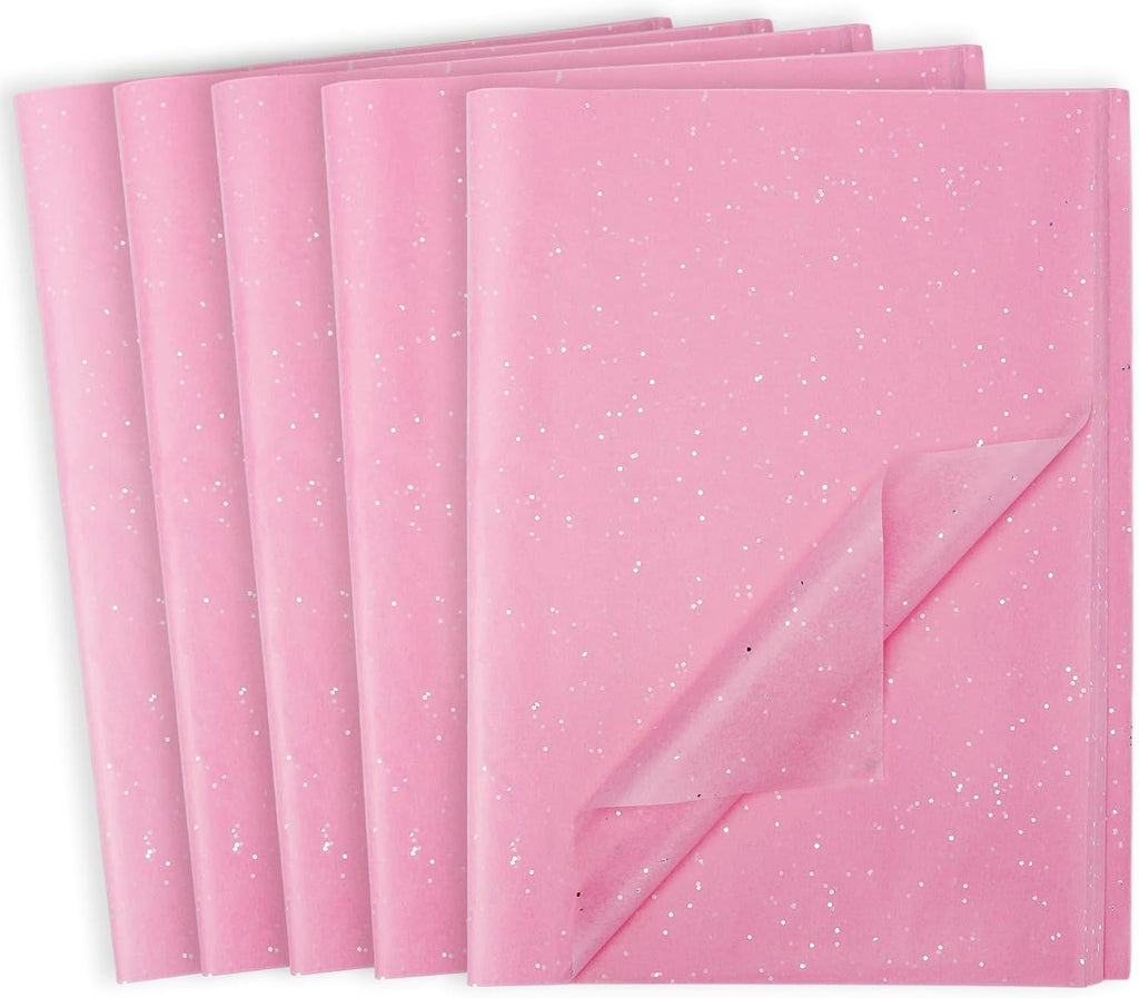 135 Sheets Black Tissue Paper for Gift Bags 20 x 14 Inch Glitter Tissue Paper Bulk with Sparkle for Gift Wrap Crafts DIY Project Birthday Christmas Decor