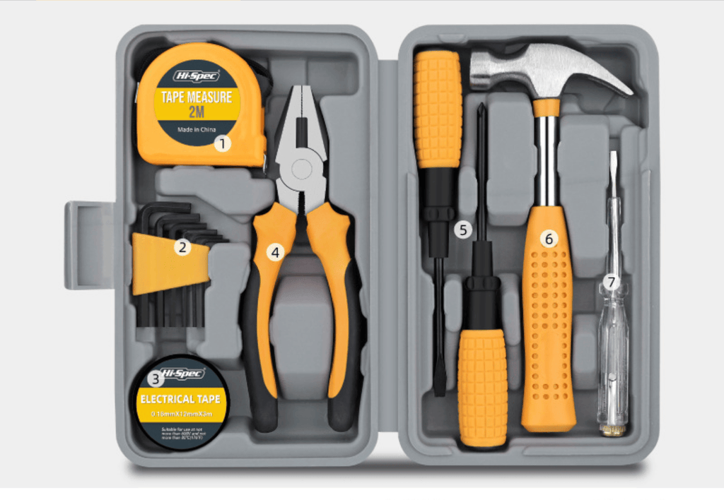 13PCS Household Tool Kit, All-in-One DIY Repair Hand Tool Set with Storage Case for Home Maintenance, Furniture Assembly
