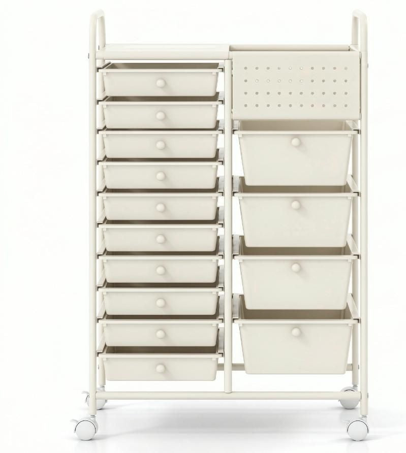 14-Drawer Rolling Storage Cart
