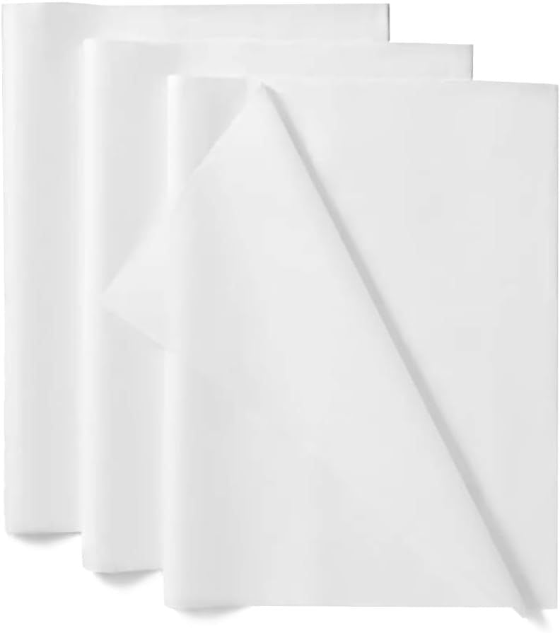 140 Sheets White Tissue Paper for Gift Bags, 20 x 14 inch Acid Free White Wrapping Tissue Paper Bulk for Gift Package, Storage, Christmas Wedding Birthday Mother's Day Party Decor Art Craft