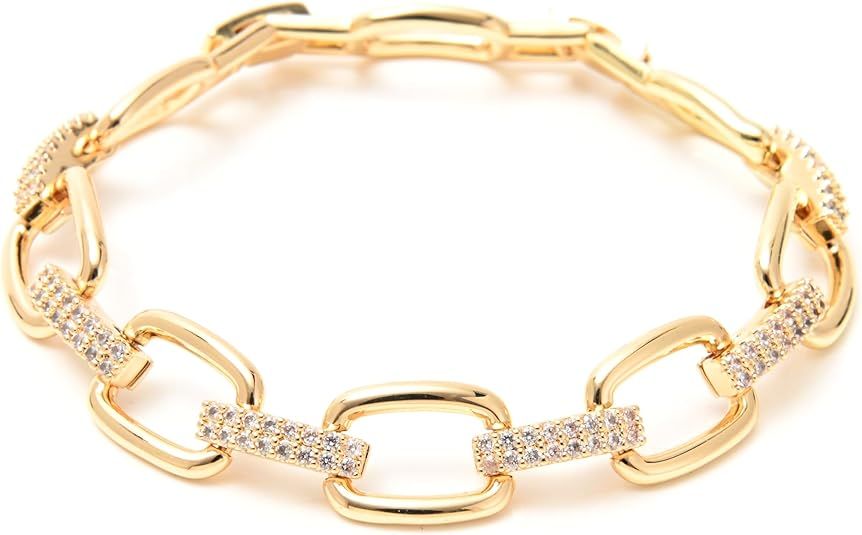 14K Gold and Silver Plated Special Cain Link with Toggle Clasp Closure in Daily or Party for Women Fashion Jewelry Gifts