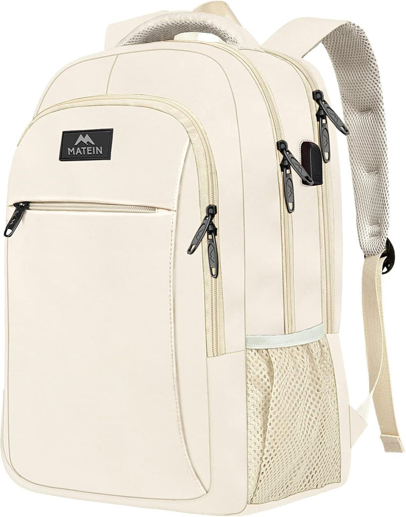 15.6 Inch Travel Laptop Backpack, Sturdy Computer Backpack for Women Men with USB Charging Port, Lightweight Fashion Water Resistant Traveling Backpack Casual Daypack for College Office