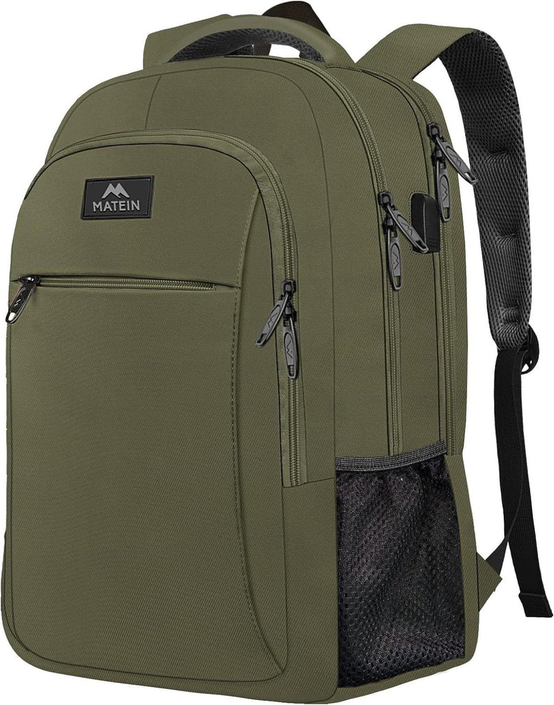 15.6 Inch Travel Laptop Backpack, Sturdy Computer Backpack for Women Men with USB Charging Port, Lightweight Fashion Water Resistant Traveling Backpack Casual Daypack for College Office