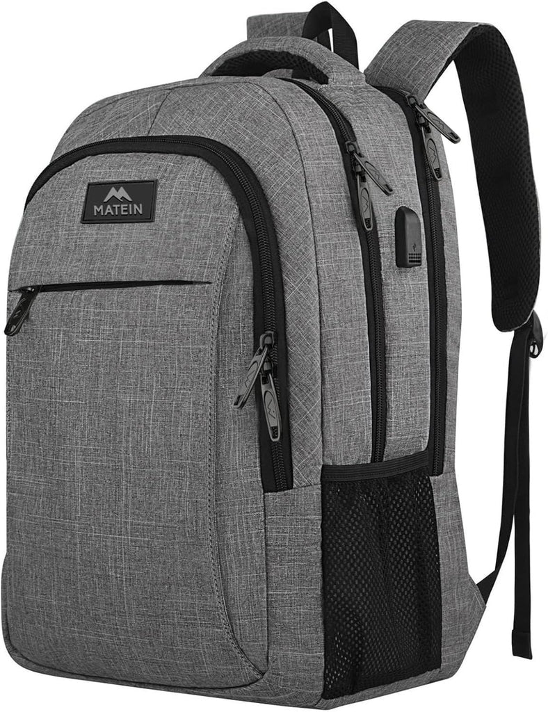 15.6 Inch Travel Laptop Backpack, Sturdy Computer Backpack for Women Men with USB Charging Port, Lightweight Fashion Water Resistant Traveling Backpack Casual Daypack for College Office