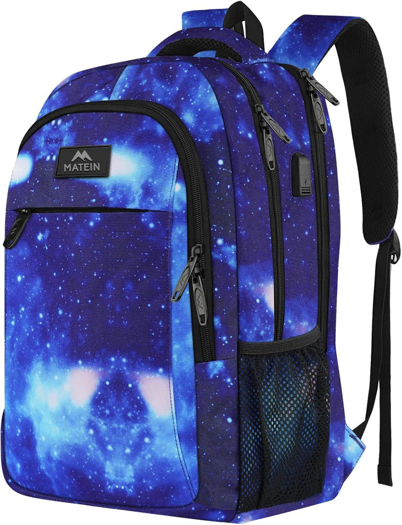 15.6 Inch Travel Laptop Backpack, Sturdy Computer Backpack for Women Men with USB Charging Port, Lightweight Fashion Water Resistant Traveling Backpack Casual Daypack for College Office