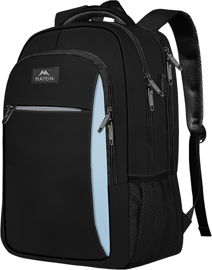 15.6 Inch Travel Laptop Backpack, Sturdy Computer Backpack for Women Men with USB Charging Port, Lightweight Fashion Water Resistant Traveling Backpack Casual Daypack for College Office