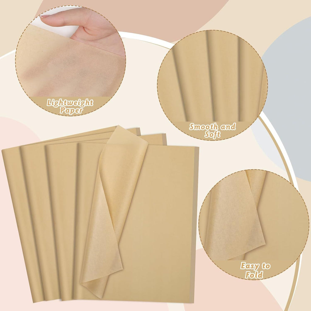 160 Sheets Brown Tissue Paper for Gift Bags 20 X 14 Inches Kraft Wrapping Tissue Paper Bulk for Rustic Art Project Christmas Gift Packaging Weddings Birthday Party Decorations