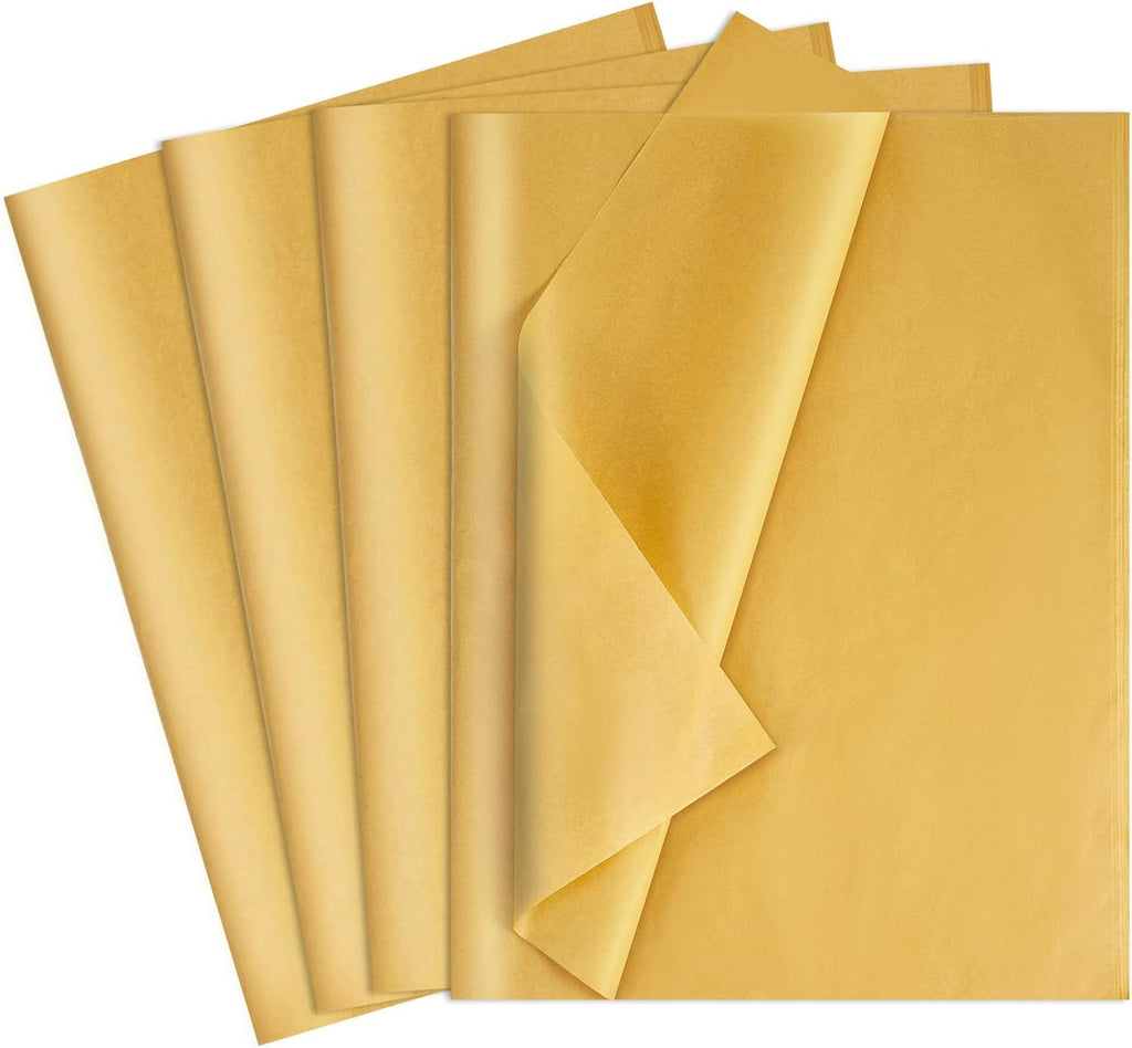 160 Sheets Gold Tissue Paper for Gift Bags 20 X 14 Inches Gift Tissue Paper Bulk for Crafts Christmas Weddings Birthday Party Decorations