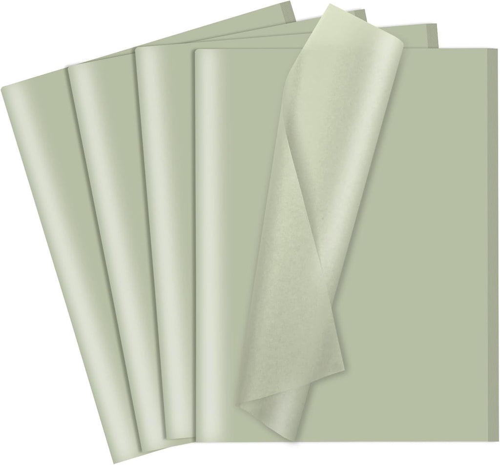 160 Sheets Sage Green Tissue Paper for Gift Bags 20 X 14 Inches Green Wrapping Tissue Paper Bulk for DIY Crafts Gift Packaging Weddings Baby Shower Birthday Party Decorations