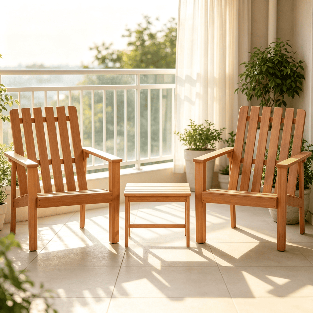 17' Square Patio Side Table Acacia Wood Slatted Tabletop Outdoor Coffee Table Rustic Woodside Table for Garden