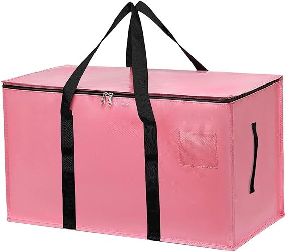 1Pack Large Moving Bags with Zippers & Carrying Handles Heavy Duty Storage Tote Moving
