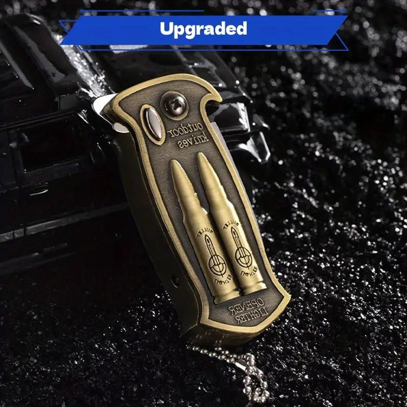 1pc 3-in-1 Lighter, Butane Lighter, Bottle Opener Lighter, Outdoor Emergency Lighter, Tactical Design Engraved Lighter, Portable Lighter for Camping, Hiking, Survival, Perfect Gift for Father, Husband
