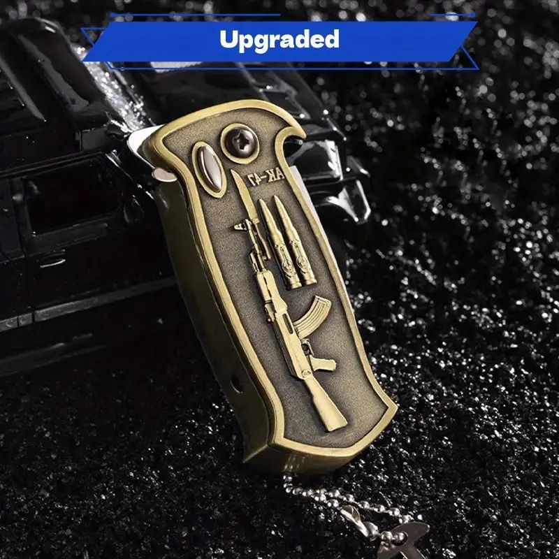 1pc 3-in-1 Lighter, Butane Lighter, Bottle Opener Lighter, Outdoor Emergency Lighter, Tactical Design Engraved Lighter, Portable Lighter for Camping, Hiking, Survival, Perfect Gift for Father, Husband