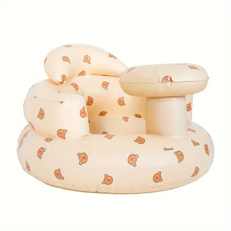 1pc Baby Sofa Chair, Plastic Wraparound Support Seat, Portable Rocking Chair for Infants Aged 3 Months+, Exercise Sitting & Standing, Spine Protection, Boys White Learning Seat