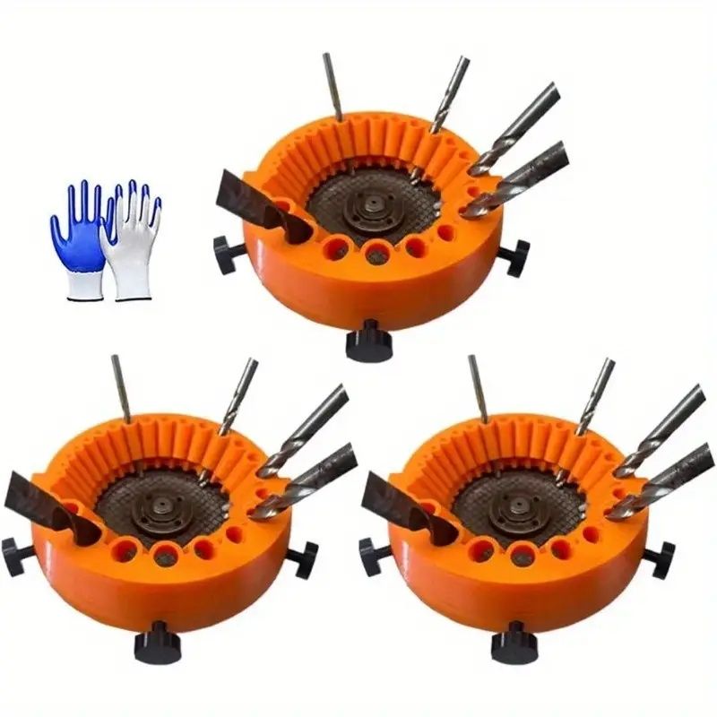1pc Drill Bit Sharpener, Plastic Manual Drill Bit Grinder, Power Drill Bit Grinding Attachment for 2 to 13mm Drill Bits, 125mm Grinder